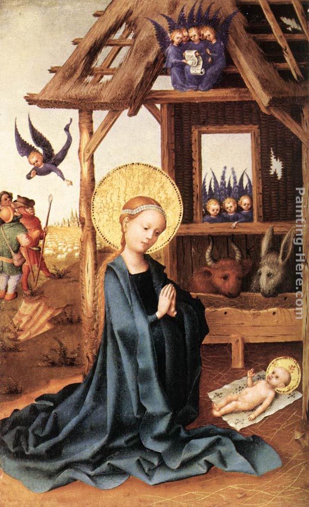 Adoration of the Child Jesus painting - Stefan Lochner Adoration of the Child Jesus art painting